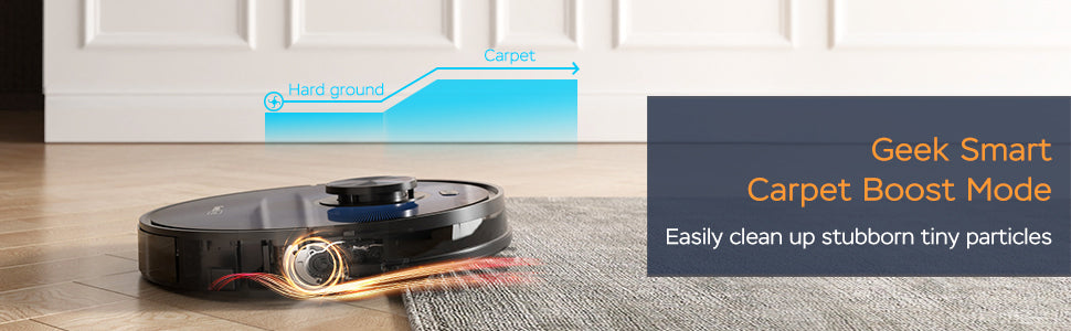 Geek Smart L7 Robot Vacuum Cleaner And Mop, Lds Navigation, Wi Fi Connected App, Selective Room Cleaning,Max 2700 Pa Suction, Ideal For Pets And Larger Home Ban On Black Abs Pc