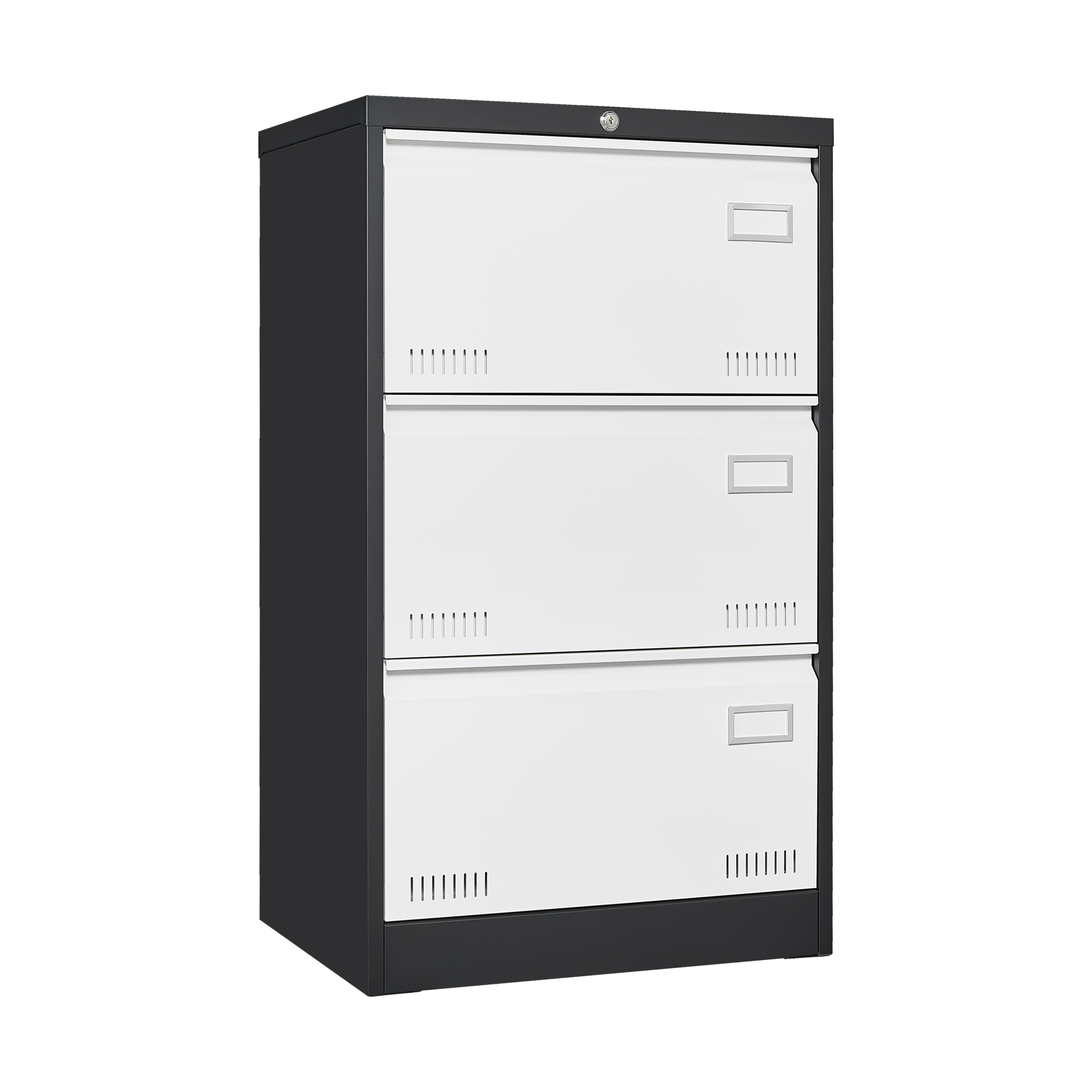 3 Drawer Metal Lateral File Cabinet With Lock,Office Vertical Files Cabinet For Home Office Legal Letter A4,Locking Metal File Cabinet,Assembly Required Filing Cabinets 3 4 Drawers Black White Office Drawers Included Metal