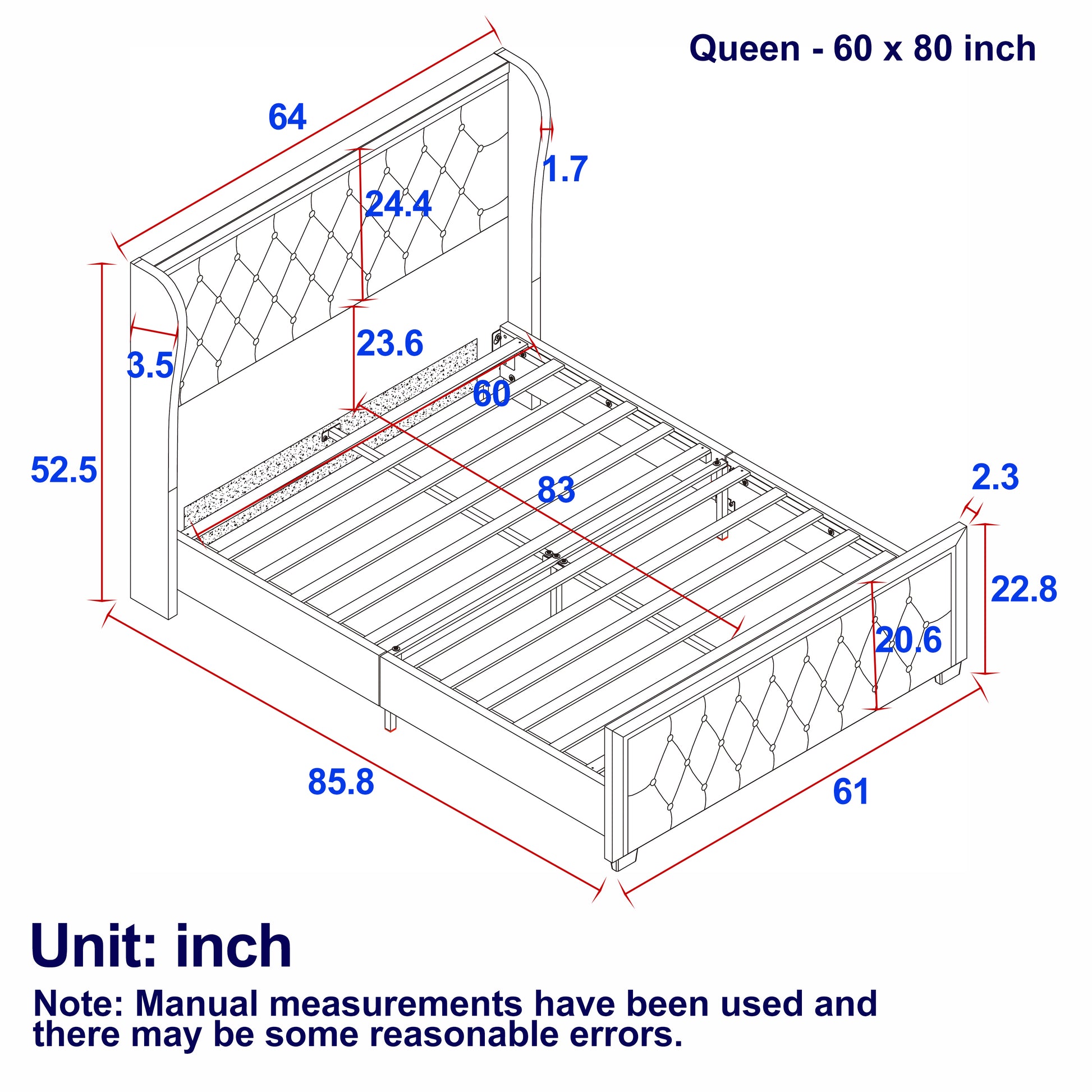 Queen Platform Bed Frame With High Headboard, Velvet Upholstered Bed With Deep Tufted Buttons, Adjustable Colorful Led Light Decorative Headboard, Wide Wingbacks, Beige Queen Beige Velvet