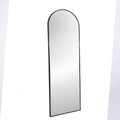 Black 63X20 Inch Metal Arch Stand Full Length Mirror Black Classic Mdf Glass Aluminium Alloy