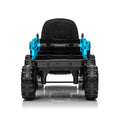 Ride On Tractor With Trailer,12V Battery Powered Electric Tractor Toy W Remote Control,Electric Car For Kids,Three Speed Adjustable,Power Display, Usb,Mp3 ,Bluetooth,Led Light,Two Point Safety Belt Blue Polypropylene