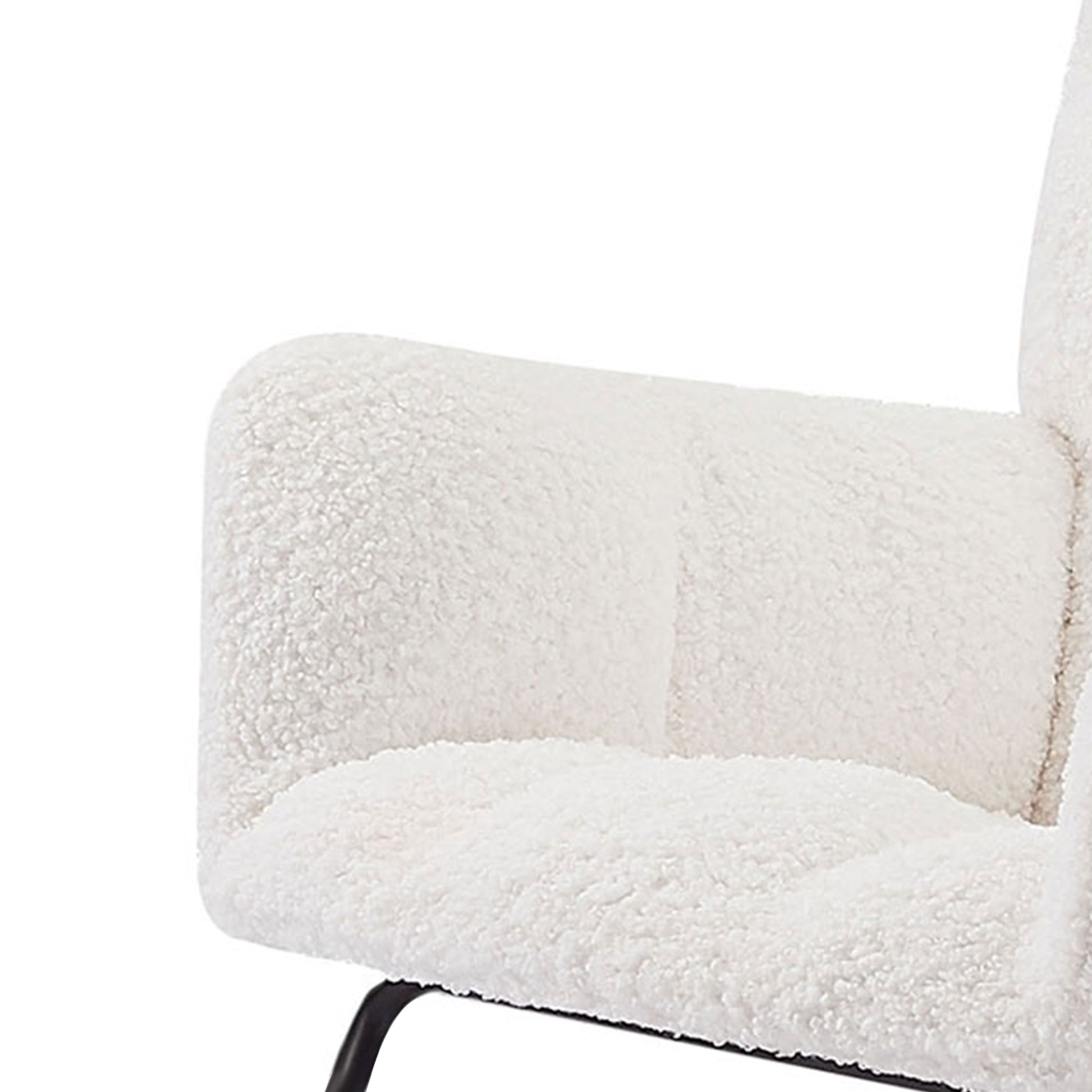 Nursery Rocking Chair Armchair For Mom And Baby Modern Glider Chair With Soft Seat And High Backrest For Nursery Living Room Bedroom Balcony Offices Offwhite Off White Foam Boucle