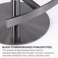 Swivel Titanium Stainless Steel Bar Stools Adjustable Height For Kitchen Counter And Dining Room Brown 1Pc Brown Stainless Steel
