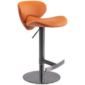 Swivel Titanium Stainless Steel Bar Stools Adjustable Height For Kitchen Counter And Dining Room Brown 1Pc Brown Stainless Steel