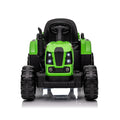 Ride On Tractor With Trailer,12V Battery Powered Electric Tractor Toy W Remote Control,Electric Car For Kids,Three Speed Adjustable,Power Display, Usb,Mp3 ,Bluetooth,Led Light,Two Point Safety Belt Green Polypropylene