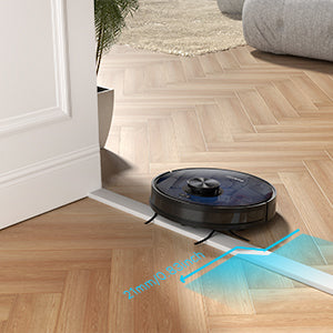 Geek Smart L7 Robot Vacuum Cleaner And Mop, Lds Navigation, Wi Fi Connected App, Selective Room Cleaning,Max 2700 Pa Suction, Ideal For Pets And Larger Home Ban On Black Abs Pc