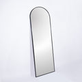 Black 71X23.6 Inch Metal Arch Stand Full Length Mirror Black Classic Mdf Glass Aluminium Alloy