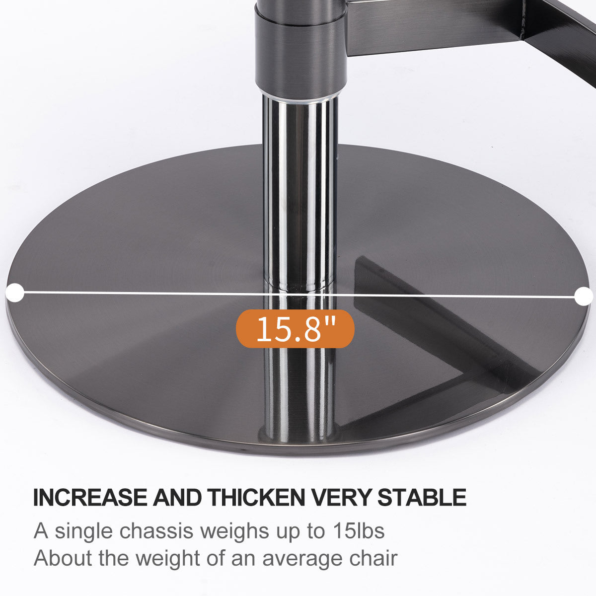 Black Titanium Stainless Steel Bar Stools Swivel Adjustable Height For Kitchen Counter And Dining Room Black 1Pc Black Pu Stainless Steel