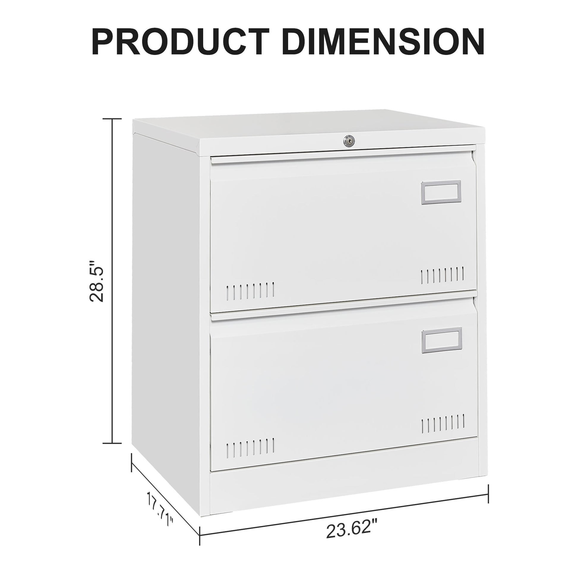 Filing Cabinet Lateral File Cabinet 2 Drawer, White Filing Cabinets With Lock, Locking Metal File Cabinets Three Drawer Office Cabinet For Legal Letter A4 F4 Home Offic Filing Cabinets 1 2 Drawers White Office Drawers Included Metal