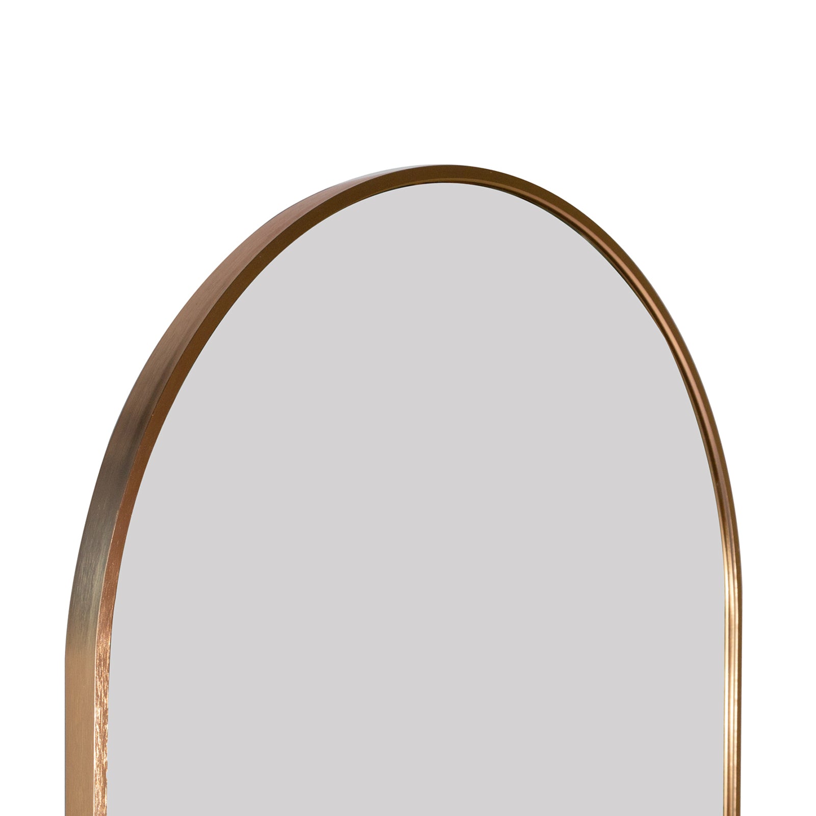 Gold 65X22 Inch Metal Arch Stand Full Length Mirror Gold Classic Mdf Glass Aluminium Alloy