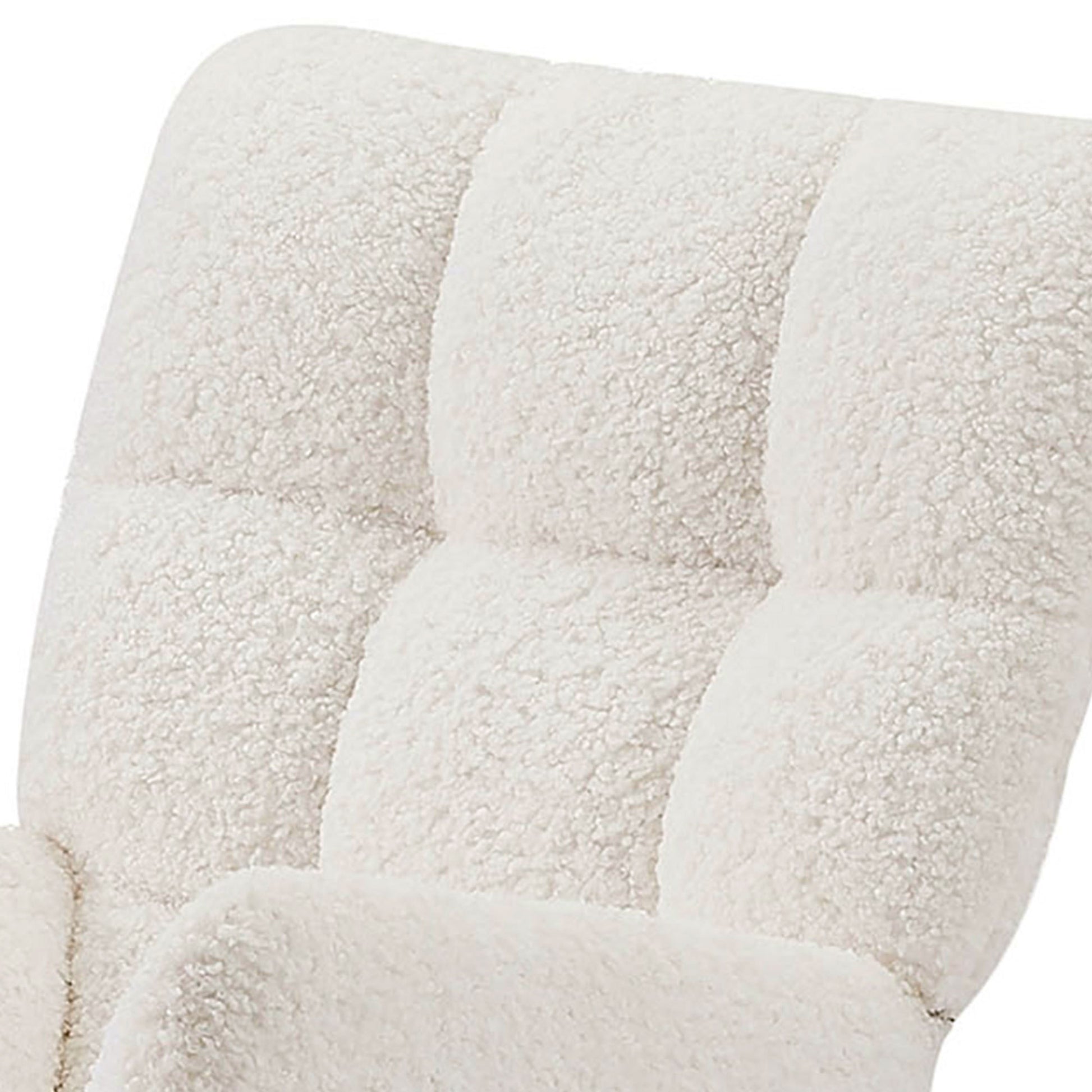 Lounge Recliner Chair Rocking Chair Armchair For Mom And Baby Modern Glider Chair With Soft Seat And High Backrest For Living Room Beige Foam Boucle