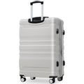 Luggage Sets Model Expandable Abs Hardshell 3Pcs Clearance Luggage Hardside Lightweight Durable Suitcase Sets Spinner Wheels Suitcase With Tsa Lock 20''24''28'' Light Grey Dark Gray Abs