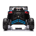 12V Ride On Car With Remote Control,Utv Ride On For Kid,3 Point Safety Harness, Music Player Usb Port Volume Knob Battery Indicator , Led Lights, High Low Speed Switch Off Road Adventure For Kids Blue Polypropylene