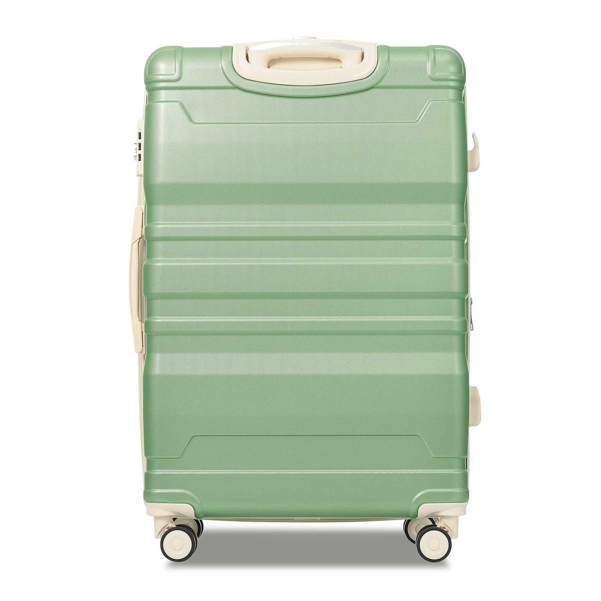 Luggage Sets Model Expandable Abs Hardshell 3Pcs Clearance Luggage Hardside Lightweight Durable Suitcase Sets Spinner Wheels Suitcase With Tsa Lock 20''24''28'' Grass Green And Beige Green Abs