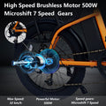 Electric Bike For Adults, 500W Motor 25Mph Max Speed, 48V 10Ah Removable Battery, 20