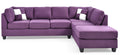 Malone G637B Sc Sectional 3 Boxes Purple Purple Foam Microfiber