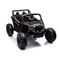 12V Ride On Car With Remote Control,Utv Ride On For Kid,3 Point Safety Harness, Music Player Usb Port Volume Knob Battery Indicator , Led Lights, High Low Speed Switch Off Road Adventure For Kids Black Polypropylene