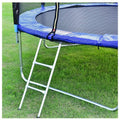 120Cm Trampoline Outside Safety Net With Basketball Hoop Blue Metal