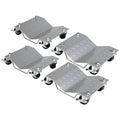 Tire Car Wheel Dolly Dollies Skate Auto Repair Slide Capacity 4Pcs 6000Lbs Silver Steel