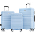 Luggage Sets Model Expandable Abs Hardshell 3Pcs Clearance Luggage Hardside Lightweight Durable Suitcase Sets Spinner Wheels Suitcase With Tsa Lock 20''24''28'' Baby Blue Baby Blue Abs