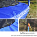 12 Ft Trampoline Pumpkin Style Safety Net With Basketball Hoop Blue Metal