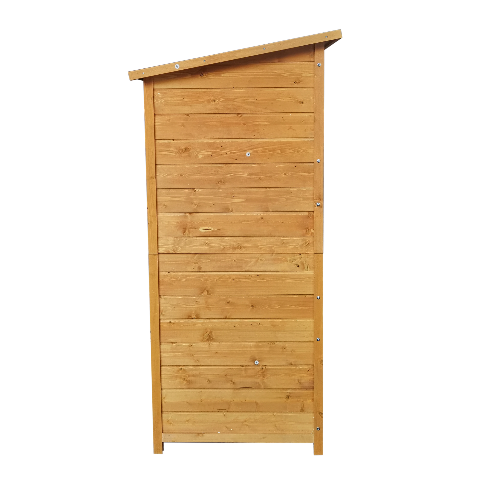 Xwt011 Wooden Shed Natural For Backyard Garden Big Tool Storage Flat Roof Tool Room 63.58"X 24.6"X 53.15" Natural Wood