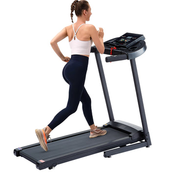 Treadmills 2.5 Hp Hydraulic Folding Removable Treadmill With 3 Speed Incline Adjustment, 12 Preset Programs, 3 Countdown Modes, Heart Rate, Bluetooth And More, Suitable For Home And Gym Use Black Steel