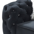 Sapphire G0593A L Loveseatblack Black Foam Velvet