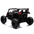 12V Ride On Car With Remote Control,Utv Ride On For Kid,3 Point Safety Harness, Music Player Usb Port Volume Knob Battery Indicator , Led Lights, High Low Speed Switch Off Road Adventure For Kids Black Polypropylene