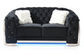 Sapphire G0593A L Loveseatblack Black Foam Velvet