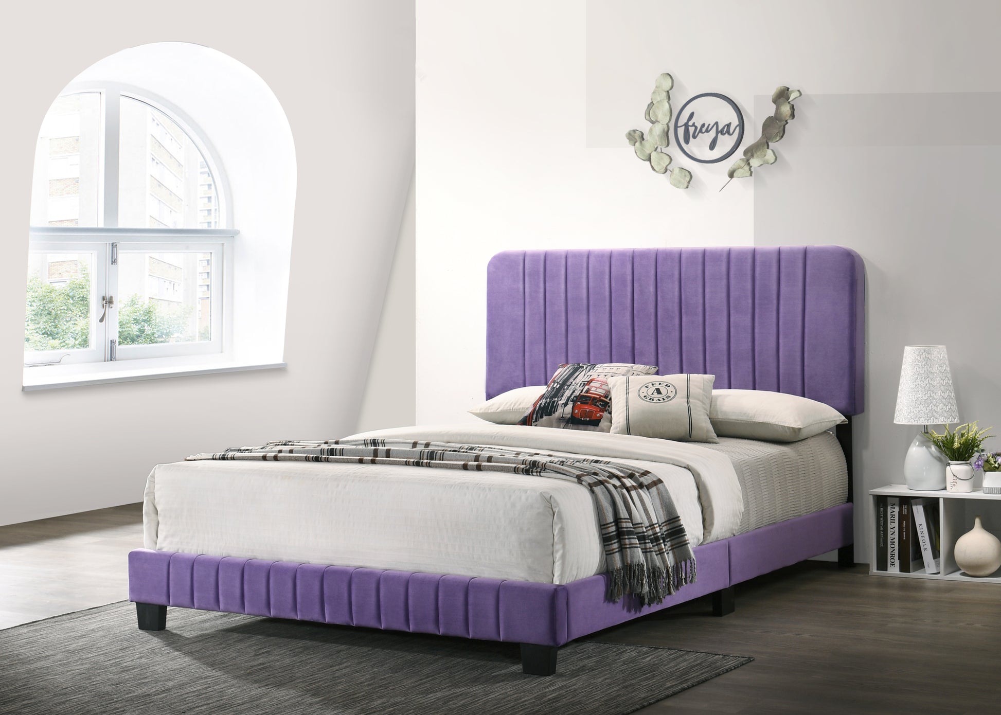 Lodi G0502 Kb Up King Bedpurple Purple Foam Velvet