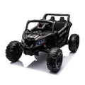 12V Ride On Car With Remote Control,Utv Ride On For Kid,3 Point Safety Harness, Music Player Usb Port Volume Knob Battery Indicator , Led Lights, High Low Speed Switch Off Road Adventure For Kids Black Polypropylene