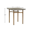 Dining Set For 2, Square Wooden Dining Table With 4 Legs And 2 Metal Chair For Home Office, Kitchen, Dining Room Antique Brown Metal & Wood Metal & Wood
