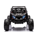 12V Ride On Car With Remote Control,Utv Ride On For Kid,3 Point Safety Harness, Music Player Usb Port Volume Knob Battery Indicator , Led Lights, High Low Speed Switch Off Road Adventure For Kids Black Polypropylene