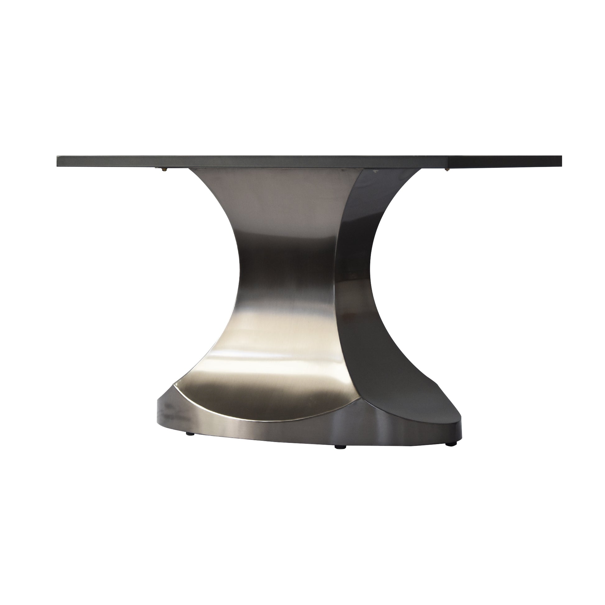 78.74 "Modern Artificial Stone White Panel Gray Stainless Steel Curved Legs Can Accommodate 8 People White Gray Dining Room Metal Sintered Stone