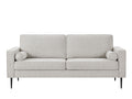 Living Room Upholstered Sofa With High Tech Fabric Surface Chesterfield Tufted Fabric Sofa Couch, Large White. White Primary Living Space American Design Polyester Chenille