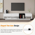 Sleek And Stylish Tv Stand With Perfect Storage Solution, Two Tone Media Console For Tvs Up To 80'', Functional Tv Cabinet With Versatile Compartment For Living Room, White White Primary Living Space Particle Board