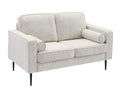 Living Room Upholstered Sofa With High Tech Fabric Surface Chesterfield Tufted Fabric Sofa Couch, Large White. White Primary Living Space American Design Polyester Chenille