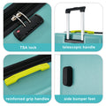 Contrast Color 3 Piece Luggage Set Hardside Spinner Suitcase With Tsa Lock 20