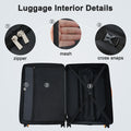 Contrast Color 3 Piece Luggage Set Hardside Spinner Suitcase With Tsa Lock 20