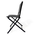 3Pcs Patio Bistro Set, Patio Set Of Foldable Patio Table And Chairs,Outdoor Patio Furniture Sets,Black No Complete Patio Set Black Rust Resistant Frame Garden & Outdoor 2 Person Seating Group Steel Steel