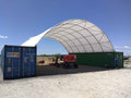 Ping Container Canopy Shelter 20'X20',11Oz Pe White Industrial Steel