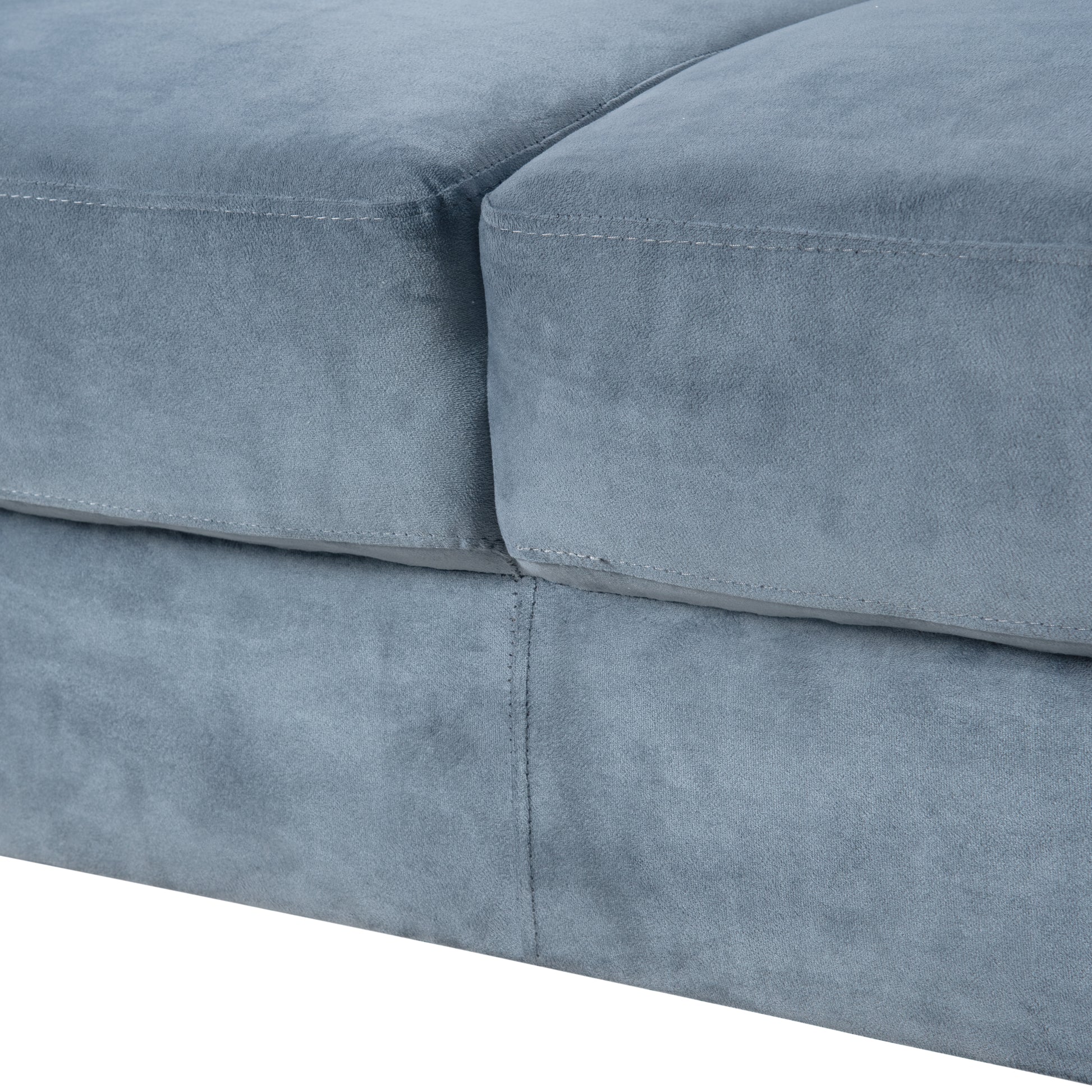 Couch Comfortable Sectional Couches And Sofas For Living Room Bedroom Office Small Space Gray Velvet 3 Seat