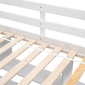 Full Size Loft Bed With Built In Desk, Bookshelves And Storage Staircase,White Old Sku:W504S00110 Full White Pine