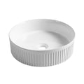 Ceramic Circular Vessel Bathroom Sink Art Sink Baa0014012Oo White Line Bathroom Ceramic