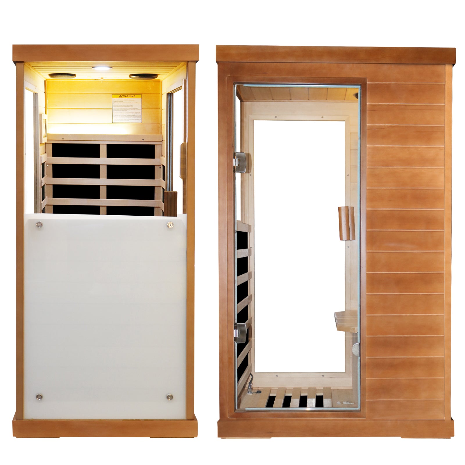 Infrared Sauna Room Single Room Natural Metal & Wood Solid Wood