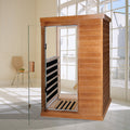 Infrared Sauna Room Single Room Natural Metal & Wood Solid Wood