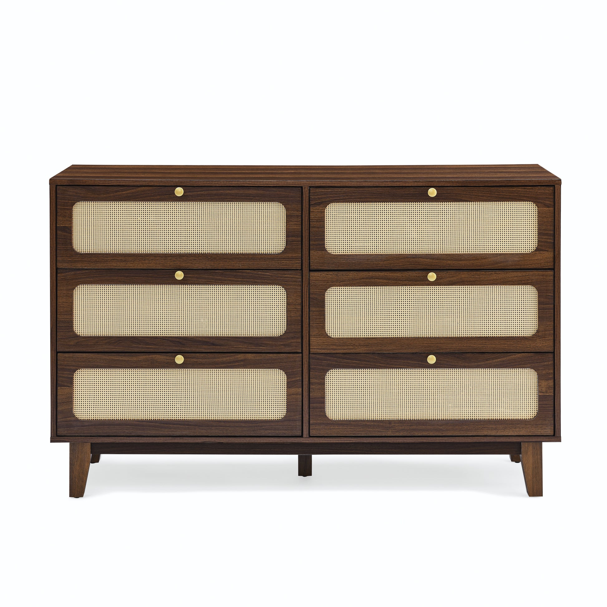 Drawer Bedroom Dresser, Wooden Antique Dresser, Tv Cabinet Bedroom Living Room Corridor Storage Dresser, Storage Box Drawer Cabinet, Six Drawer Cabinet Natural Walnut Solid Wood Mdf