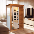 Infrared Sauna Room Single Room Natural Metal & Wood Solid Wood