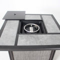 37 Inch Outdoor Gas Fire Pit, 46,000 Btu Steel Fire Table Fire Pit Set Grey Rust Resistant Frame Garden & Outdoor Steel